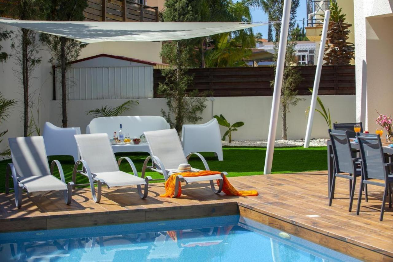 Tsokkos Family Villa - Pool Garden 2' Walk To Beach Протарас Екстериор снимка